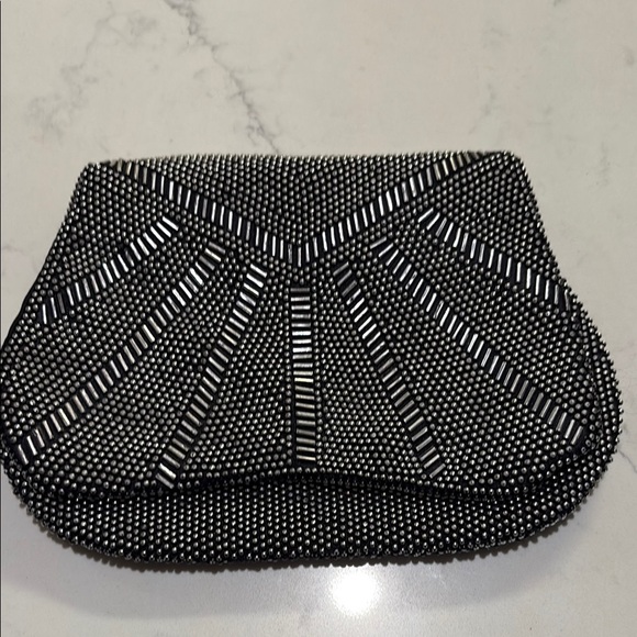 Elegant Black Beaded Clutch - Picture 4 of 4